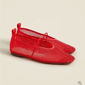 J. Crew Quinn Mary Jane Ballet Flats in Crystal Mesh